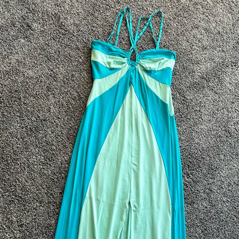 Teal and Aqua Dress